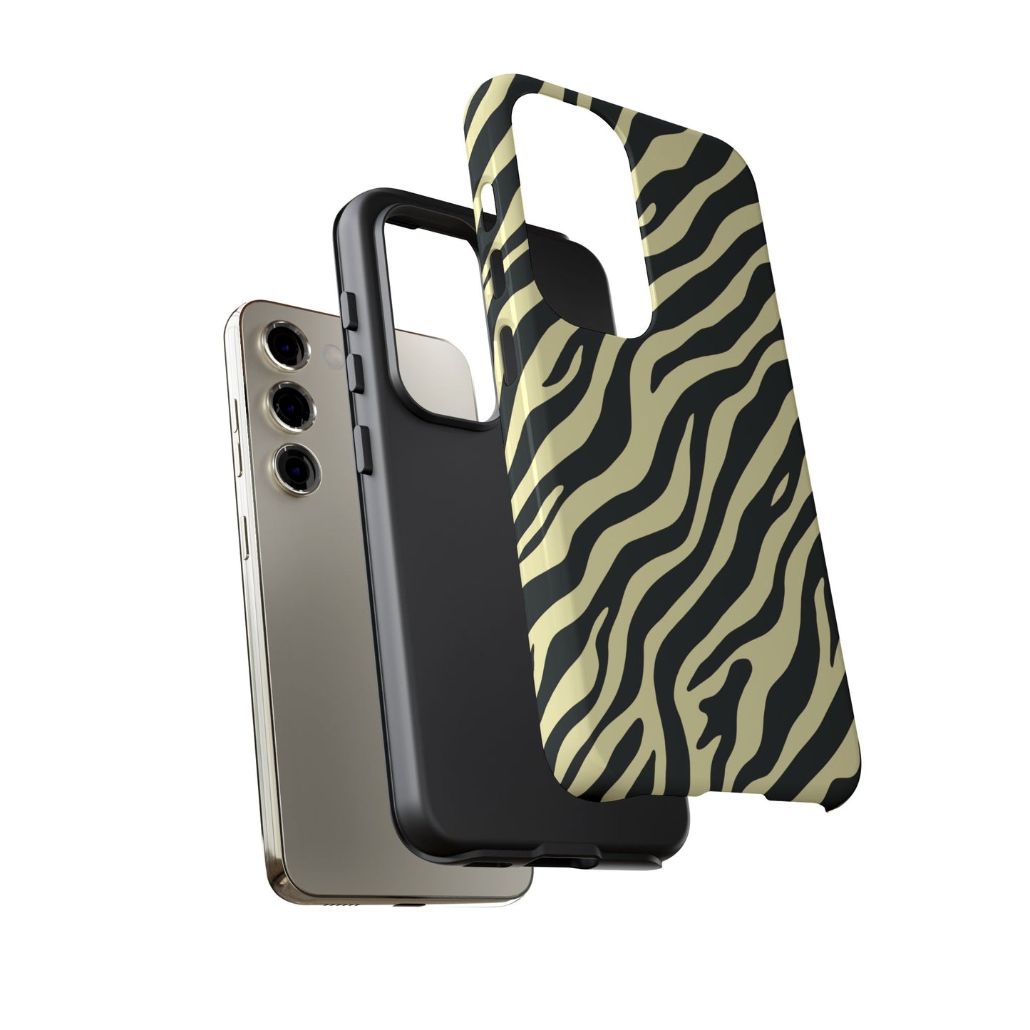 Stylish Neutral Zebra Print Phone Case