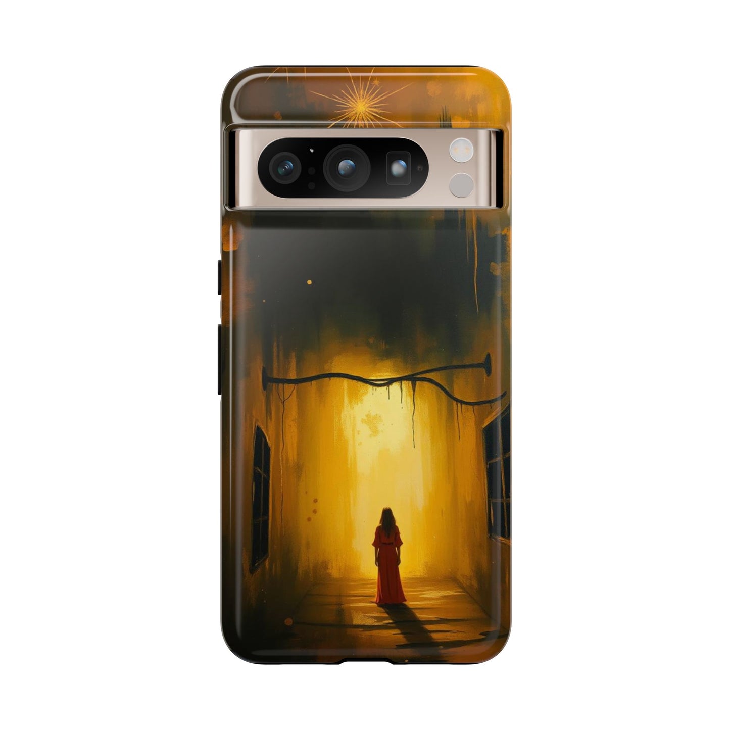 Google Pixel 8 Pro / Glossy Phone Case - Acrylic Gothic Woman in Red Phone Case