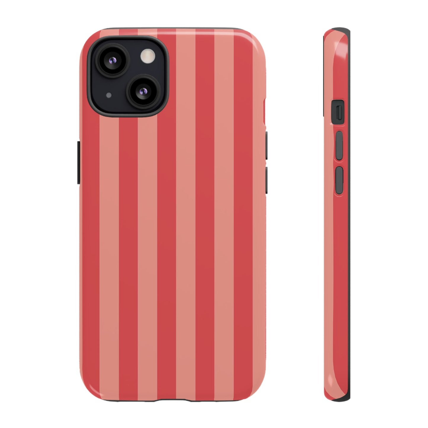 iPhone 13 / Glossy Phone Case - ’Light Pink Stripe Pattern’ Phone Case