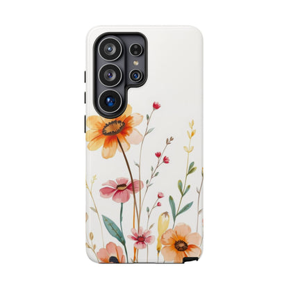 Boho Chic Watercolour Wild Blooms Pattern Phone Case - Multicolor Phone Case - Samsung Galaxy S26 Ultra / Glossy