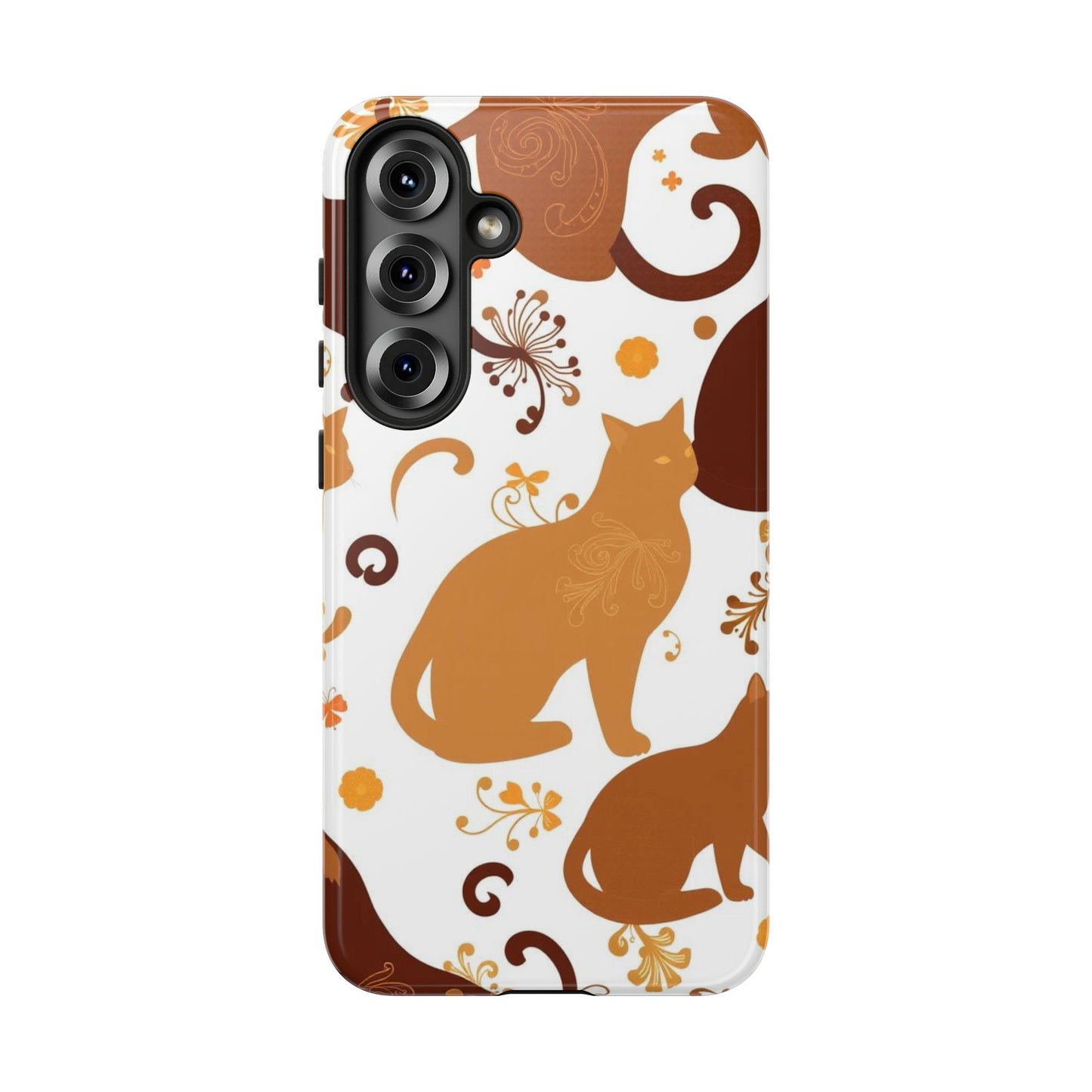 Samsung Galaxy S25 Plus / Glossy Phone Case - Abstract Cat Pattern Phone Case