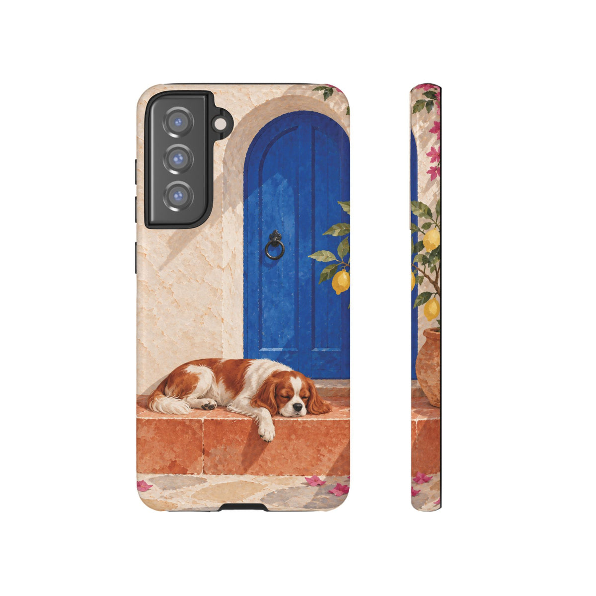 Cavalier King Charles Spaniel Blue Door Siesta Phone Case - Multicolor Phone Case - Samsung Galaxy S21 FE / Glossy