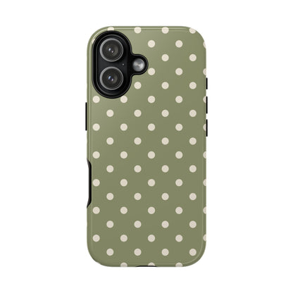 Green & White Dot Pattern Phone Case