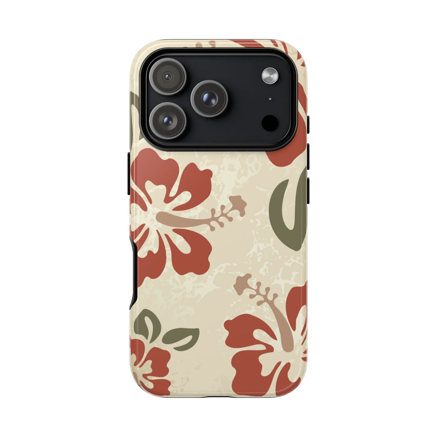 iPhone 17 Pro / Glossy Phone Case - ’Boho Chic Hibiscus Pattern #1’ Phone Case