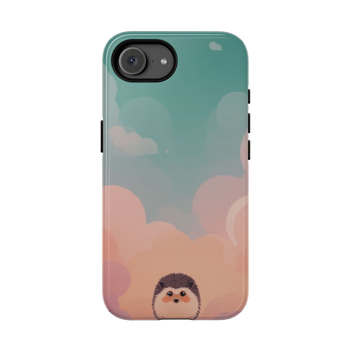 Cute Hedgehog & Cloud Design Phone Case - Multicolor Phone Case - iPhone 17e / Glossy