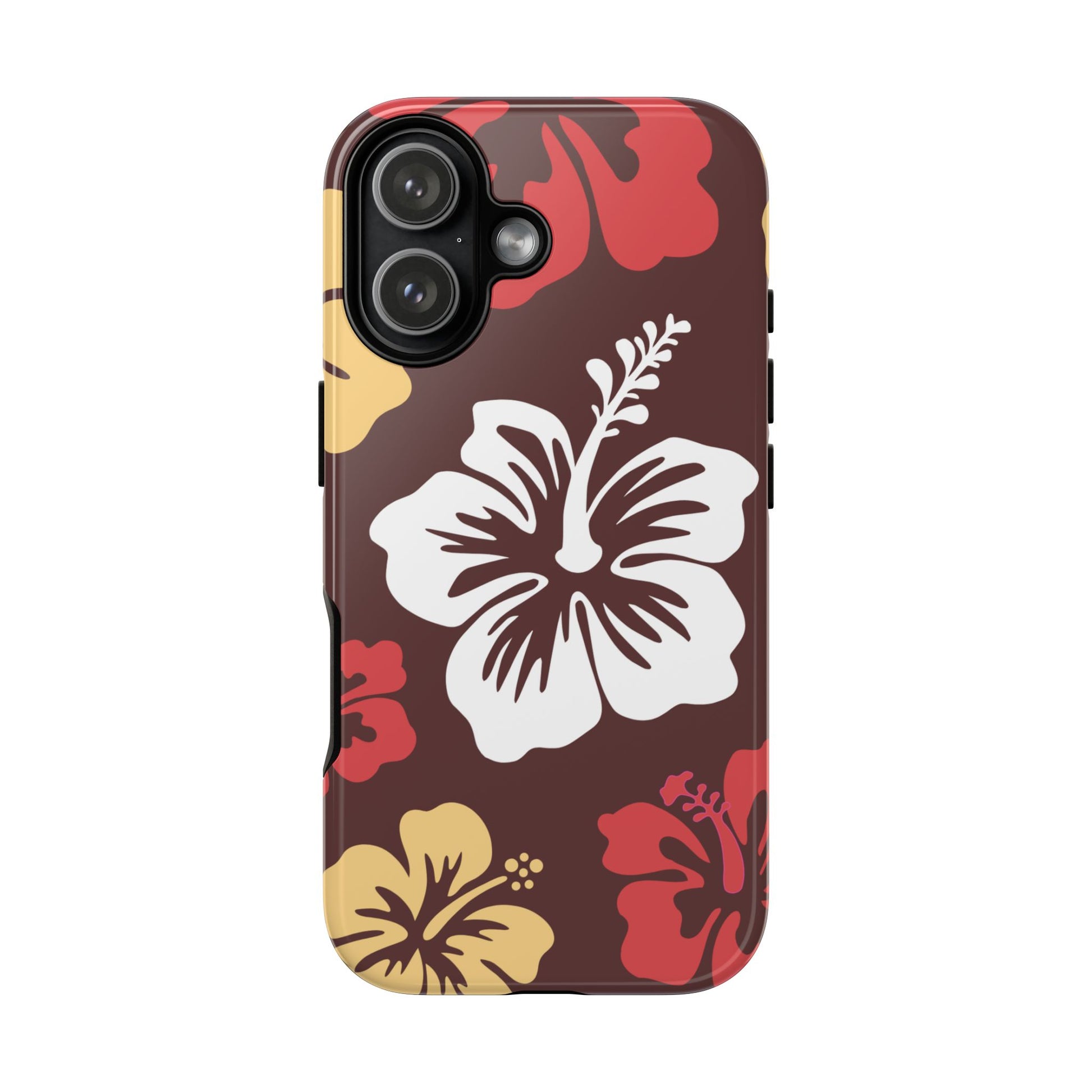 iPhone 17 / Glossy Phone Case - ’Hibiscus Retro Pattern #2’ Phone Case