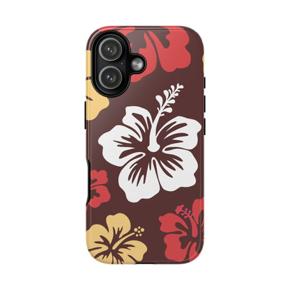 iPhone 17 / Glossy Phone Case - ’Hibiscus Retro Pattern #2’ Phone Case