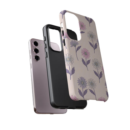 Pretty Pink & Purple Daisy Pattern Phone Case