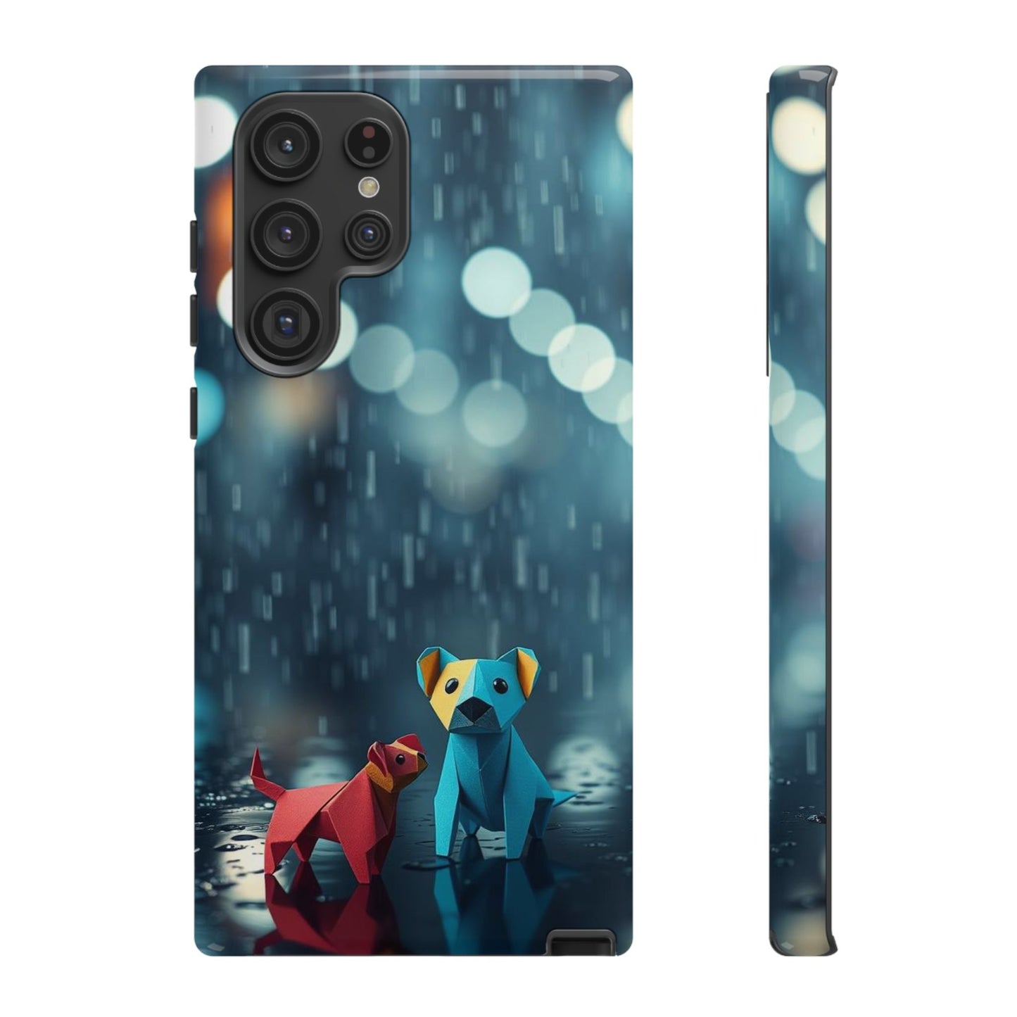 Samsung Galaxy S22 Ultra / Glossy Phone Case - Origami ’Wee Pals’ Design Phone Case