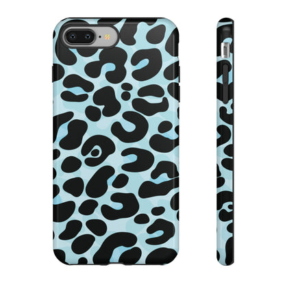 Cool Aqua Leopard Print Phone Case