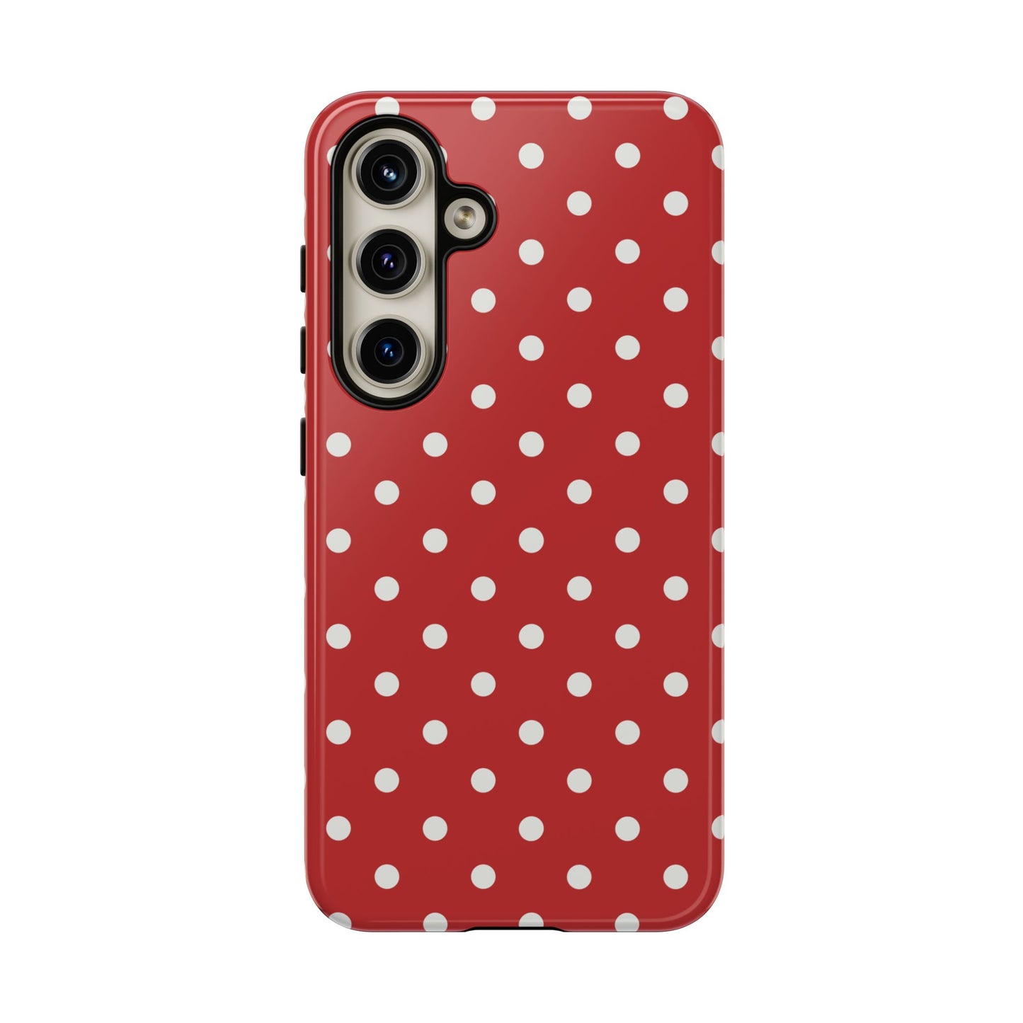 Red with White Dot Pattern Phone Case