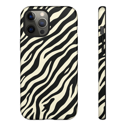 Chic Ivory Zebra Print Phone Case
