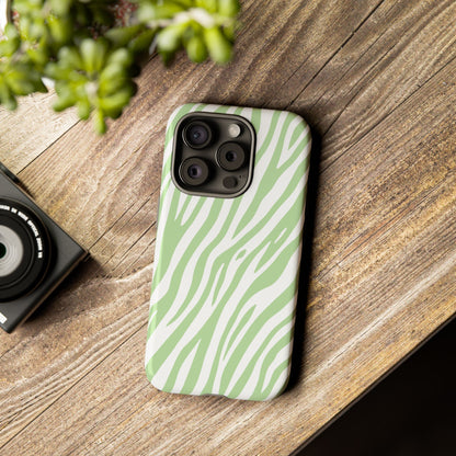 Mint Tiger Print Phone Case