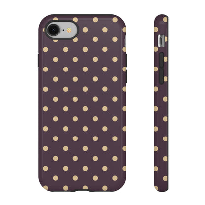 Purple with Yellow Dot Pattern Phone Case