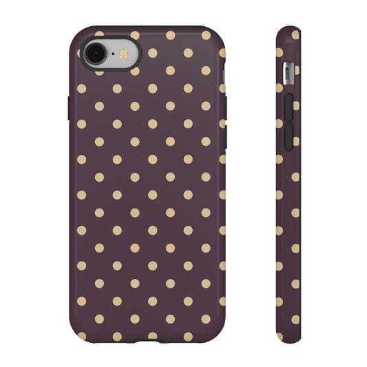 Purple with Yellow Dot Pattern Phone Case