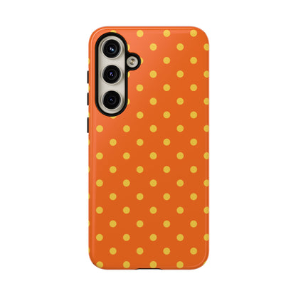 Trendy Orange & Yellow Dot Pattern Phone Case