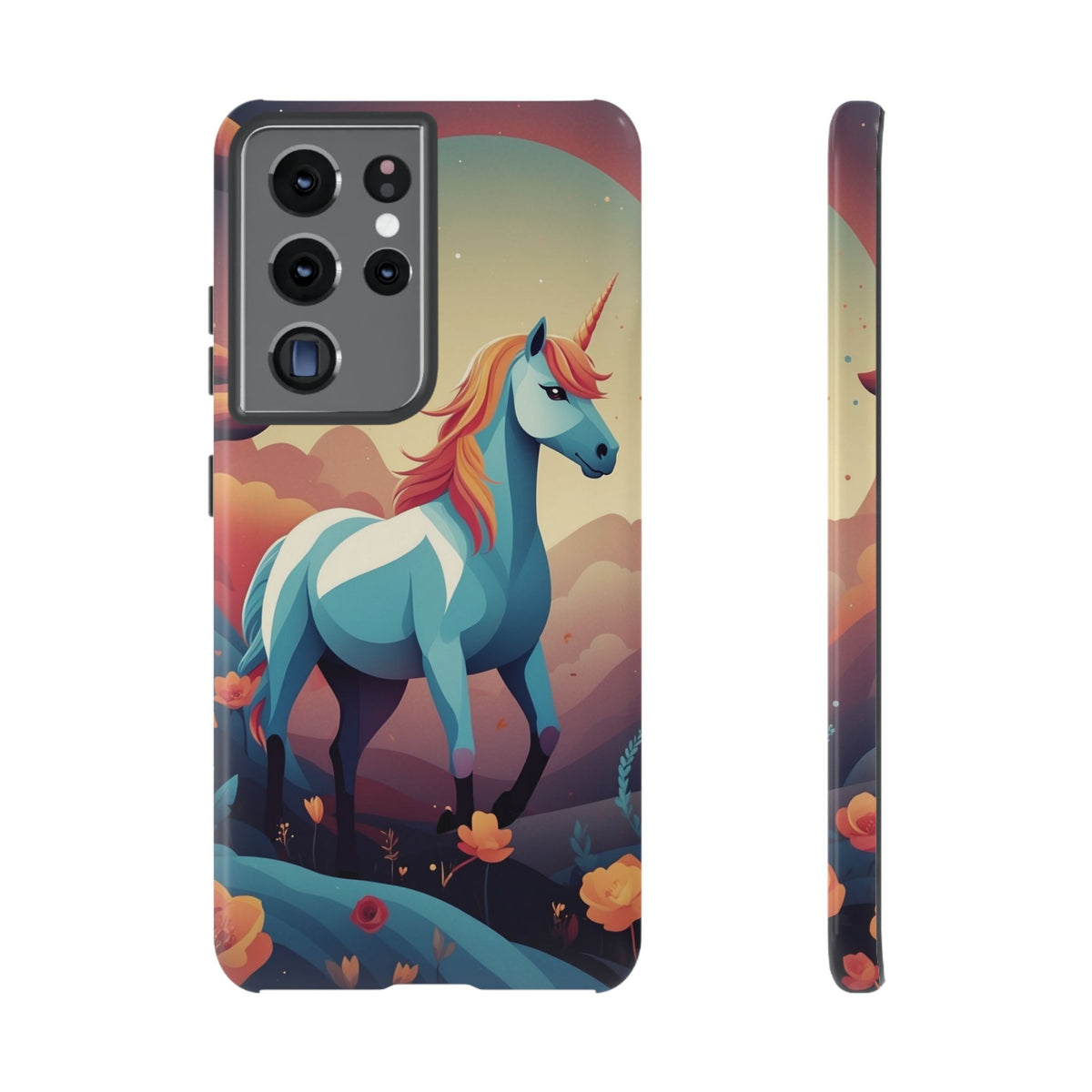 Stylised Unicorn Design Phone Case - Multicolor Phone Case - Samsung Galaxy S21 Ultra / Glossy