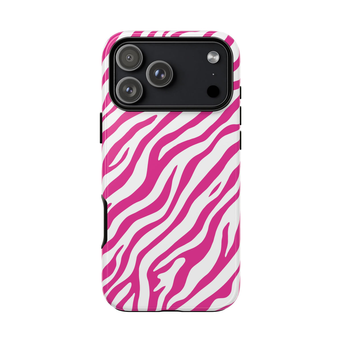 Stylish Hot Pink Zebra Print Phone Case - Pink Phone Case - iPhone 18 Pro Max / Glossy