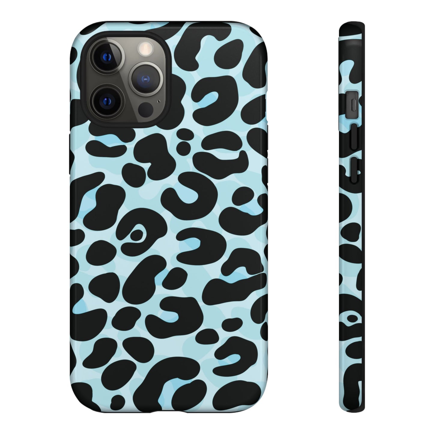Cool Aqua Leopard Print Phone Case