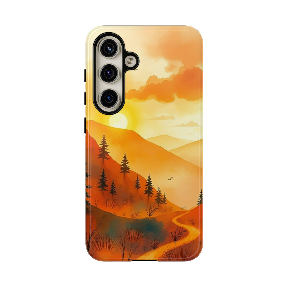 Golden Sunset Design Phone Case - Multicolor Phone Case - Samsung Galaxy S24 / Glossy