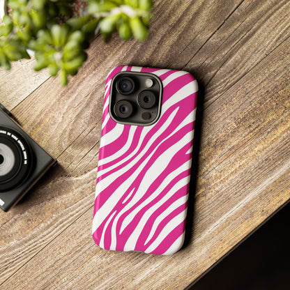 Modern Hot Pink Zebra Print Phone Case