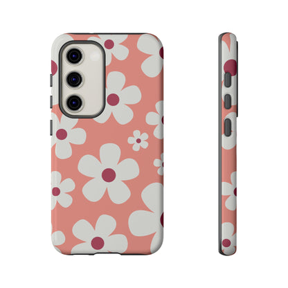 Samsung Galaxy S23 / Glossy Phone Case - Cute Pink Daisy Pattern #2 Phone Case
