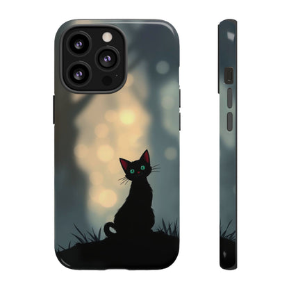 iPhone 13 Pro / Glossy Phone Case - Gothic Cat Design Phone Case