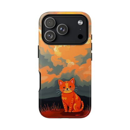 iPhone 17 Pro / Glossy Phone Case - Acrylic Painting Style Cat Design Phone Case