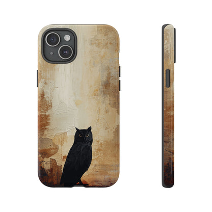 iPhone 15 Plus / Glossy Phone Case - Beautiful Abstract Owl Design Phone Case