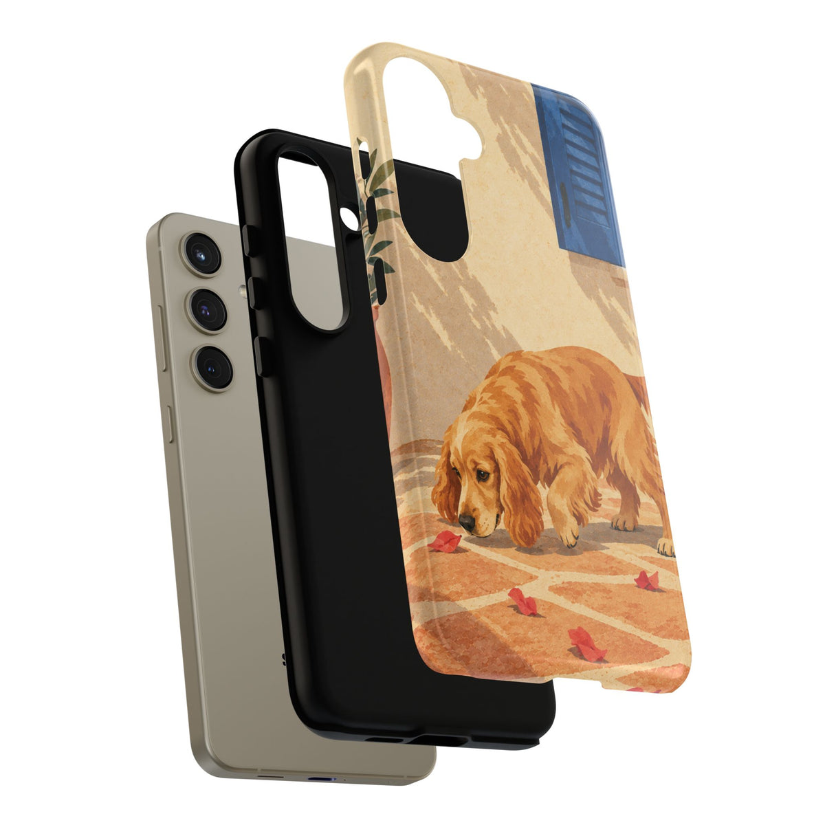 Cocker Spaniel Scent Trail Phone Case - Multicolor Phone Case