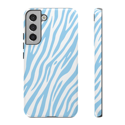Sky Blue Tiger Print Phone Case
