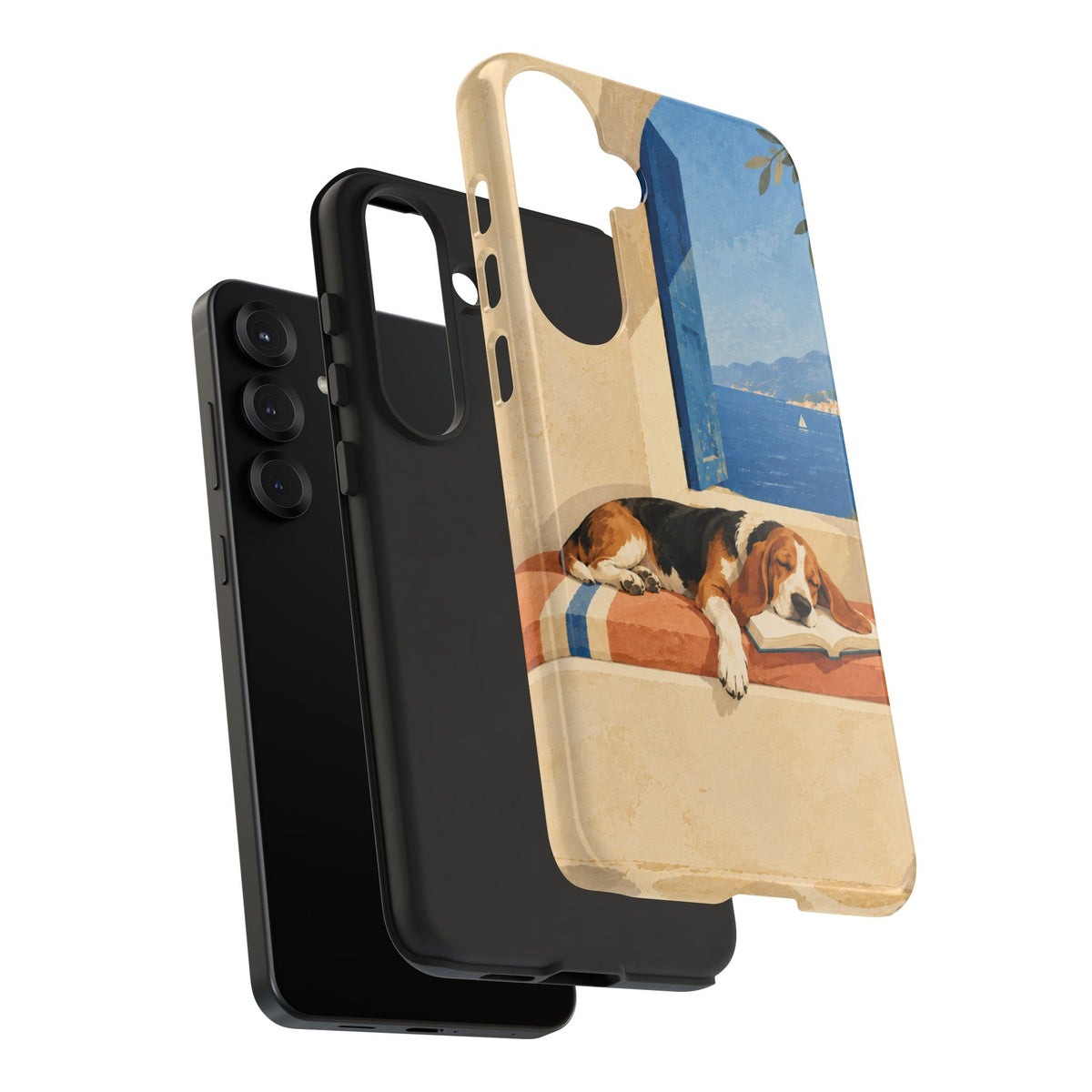 Basset Hound Unfinished Chapter Phone Case - Multicolor Phone Case