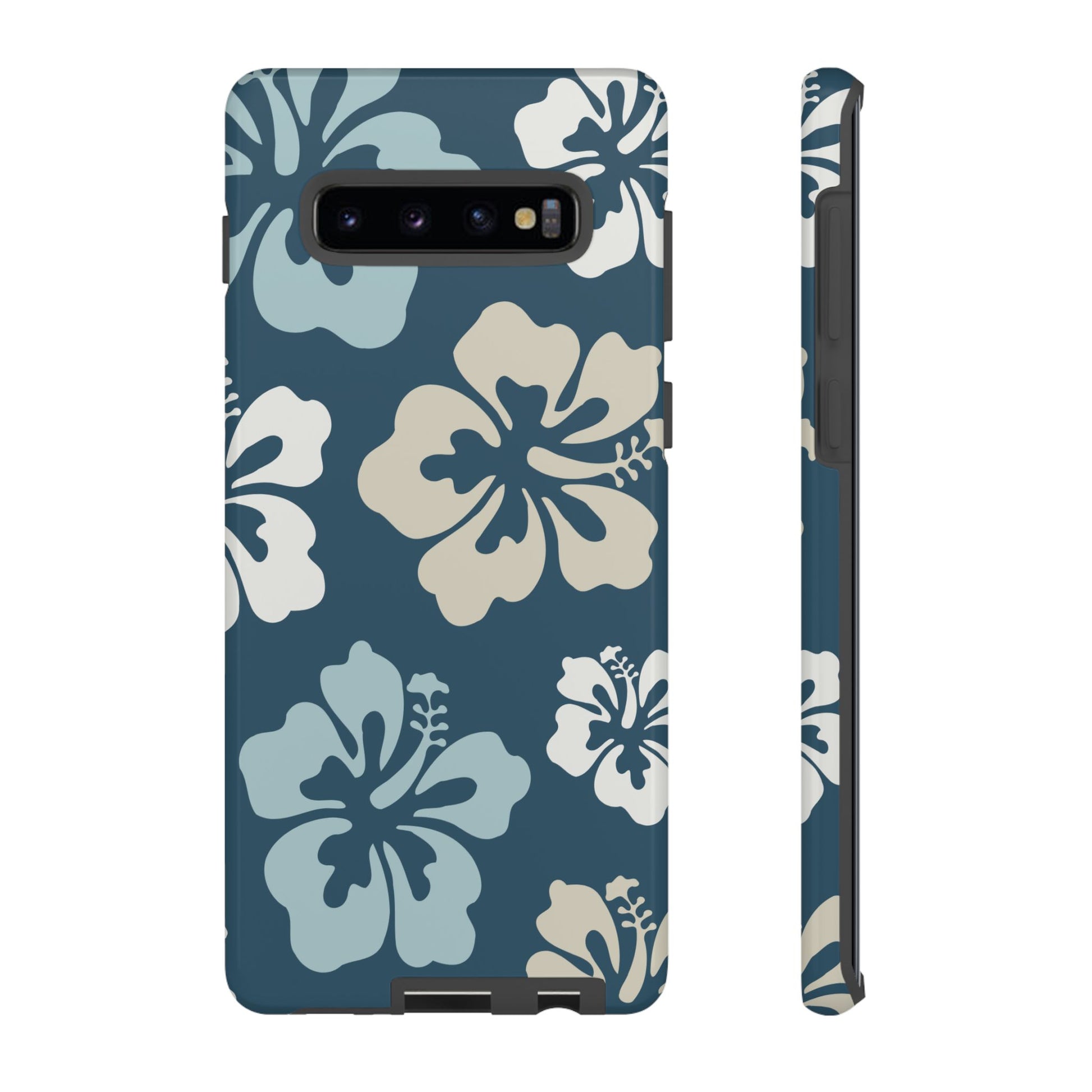 Blue Hibiscus Retro Pattern #1 Phone Case - Blue Phone Case - Samsung Galaxy S10 Plus / Glossy