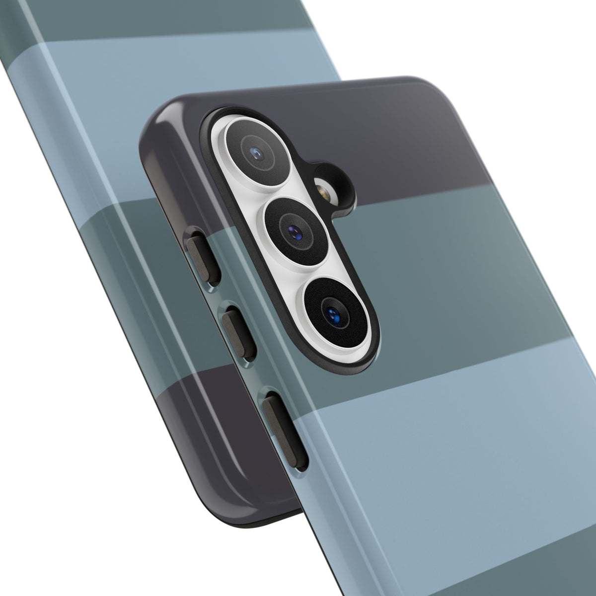 Shades of Blue Horizontal Stripe Pattern Phone Case - Blue Phone Case