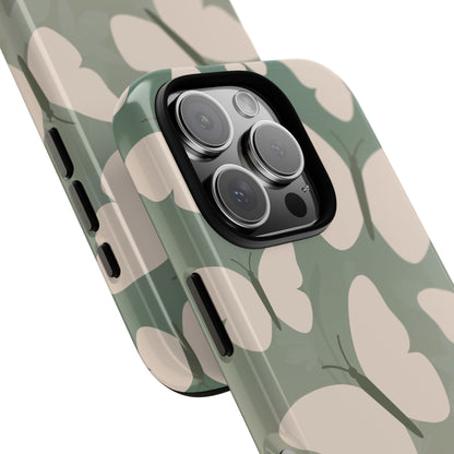 Phone Case - Minimalist Light Green Butterfly Pattern Phone Case