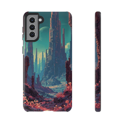 Alien Monolith Valley Sci-fi Phone Case - Pink Phone Case - Samsung Galaxy S21 Plus / Glossy