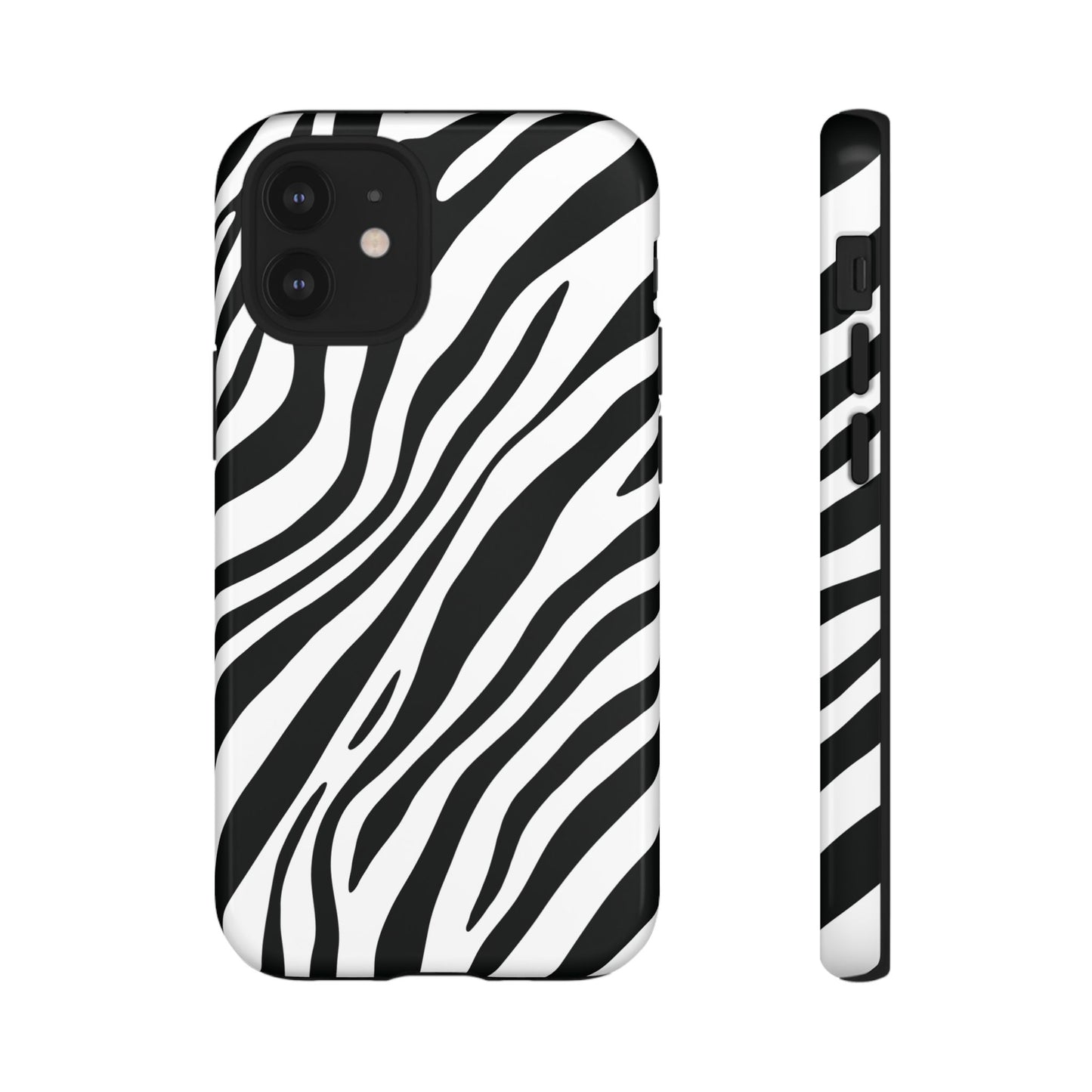 Modern Monochrome Zebra Print Phone Case