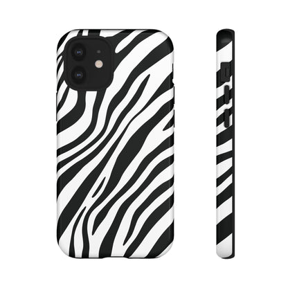 Modern Monochrome Zebra Print Phone Case