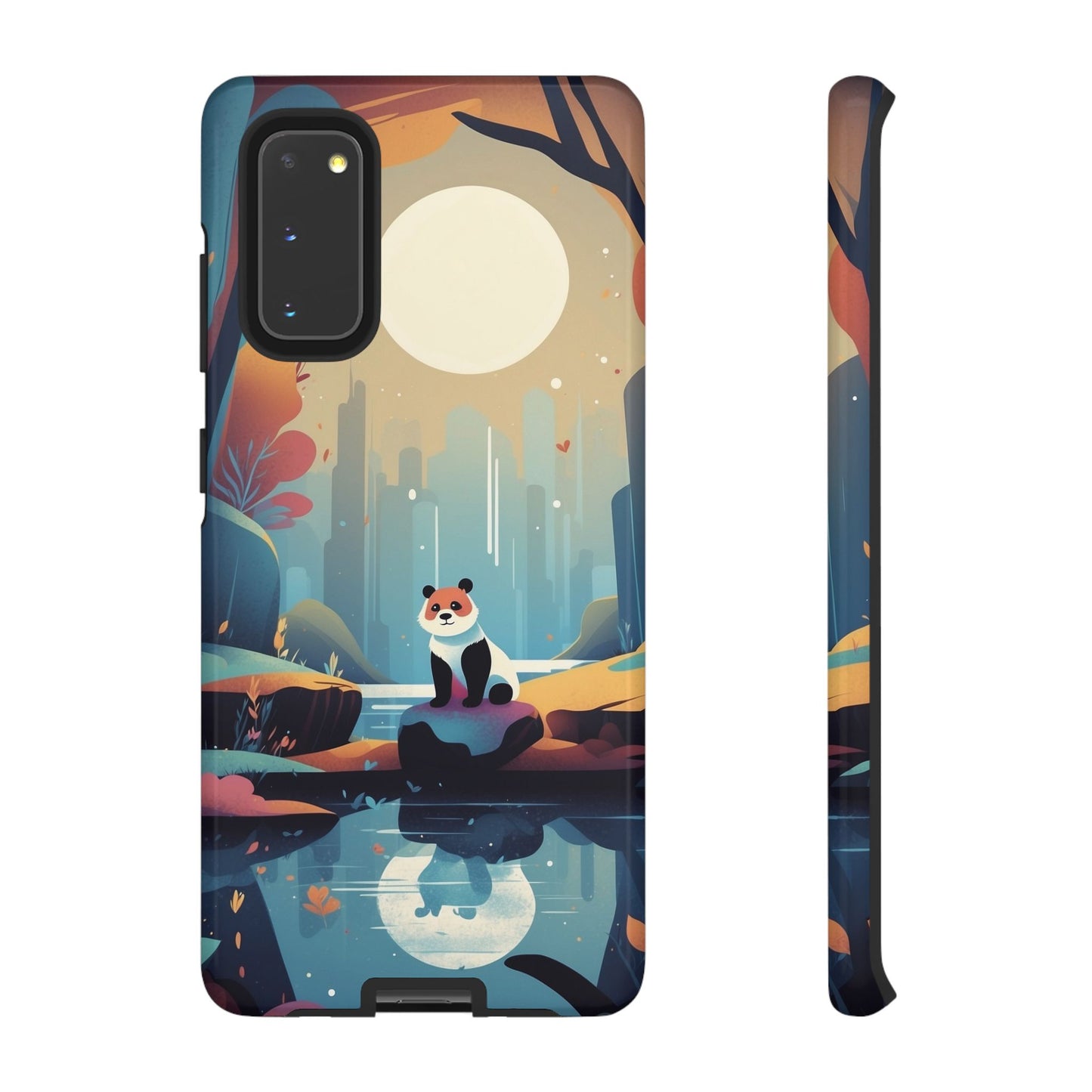 Samsung Galaxy S20 / Glossy Phone Case - Stylised Panda Design Phone Case