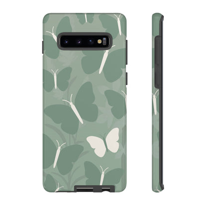 Phone Case - Minimalist Mint Green Butterfly Pattern Phone Case