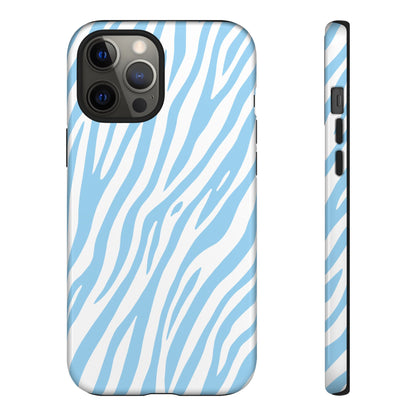 Sky Blue Tiger Print Phone Case