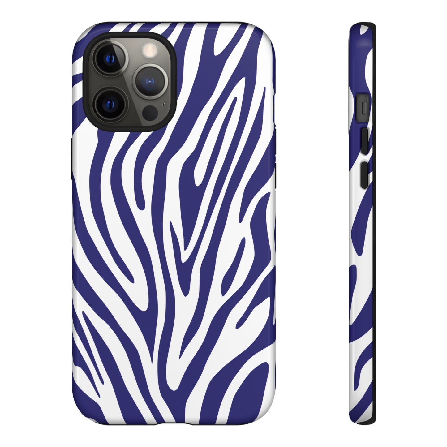 Graphic Blue Tiger Print Phone Case