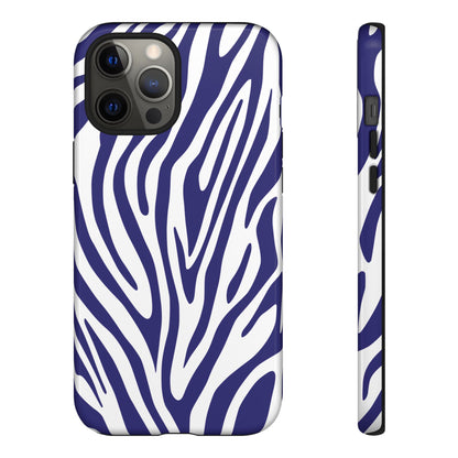 Graphic Blue Tiger Print Phone Case
