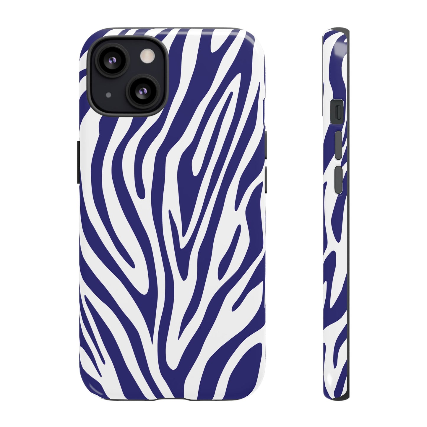Graphic Blue Tiger Print Phone Case