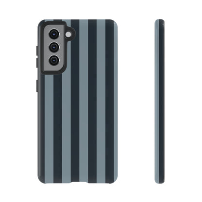 Dark Blue Stripe Pattern Phone Case - Blue Phone Case - Samsung Galaxy S21 / Glossy