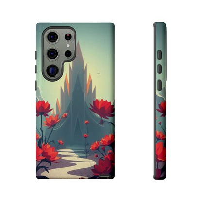 Samsung Galaxy S23 Ultra / Glossy Phone Case - Gothic Alien Garden Design Phone Case