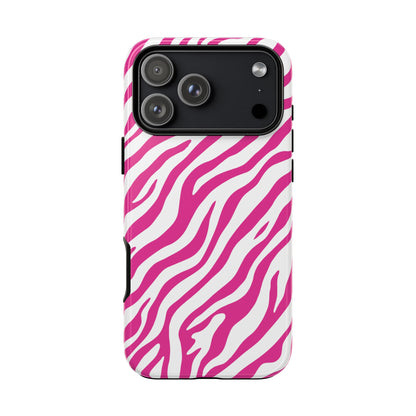 Stylish Hot Pink Zebra Print Phone Case