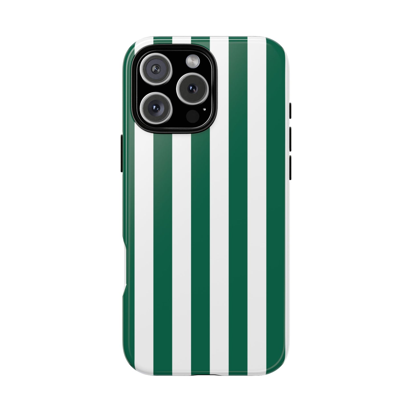 Phone Case - Simple Green & White Stripe Pattern Phone Case