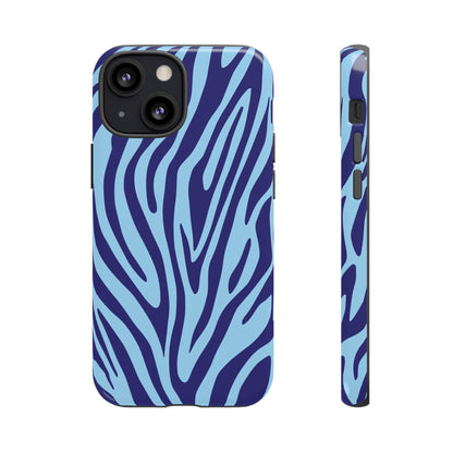 Boutique Sky Blue Tiger Print Phone Case