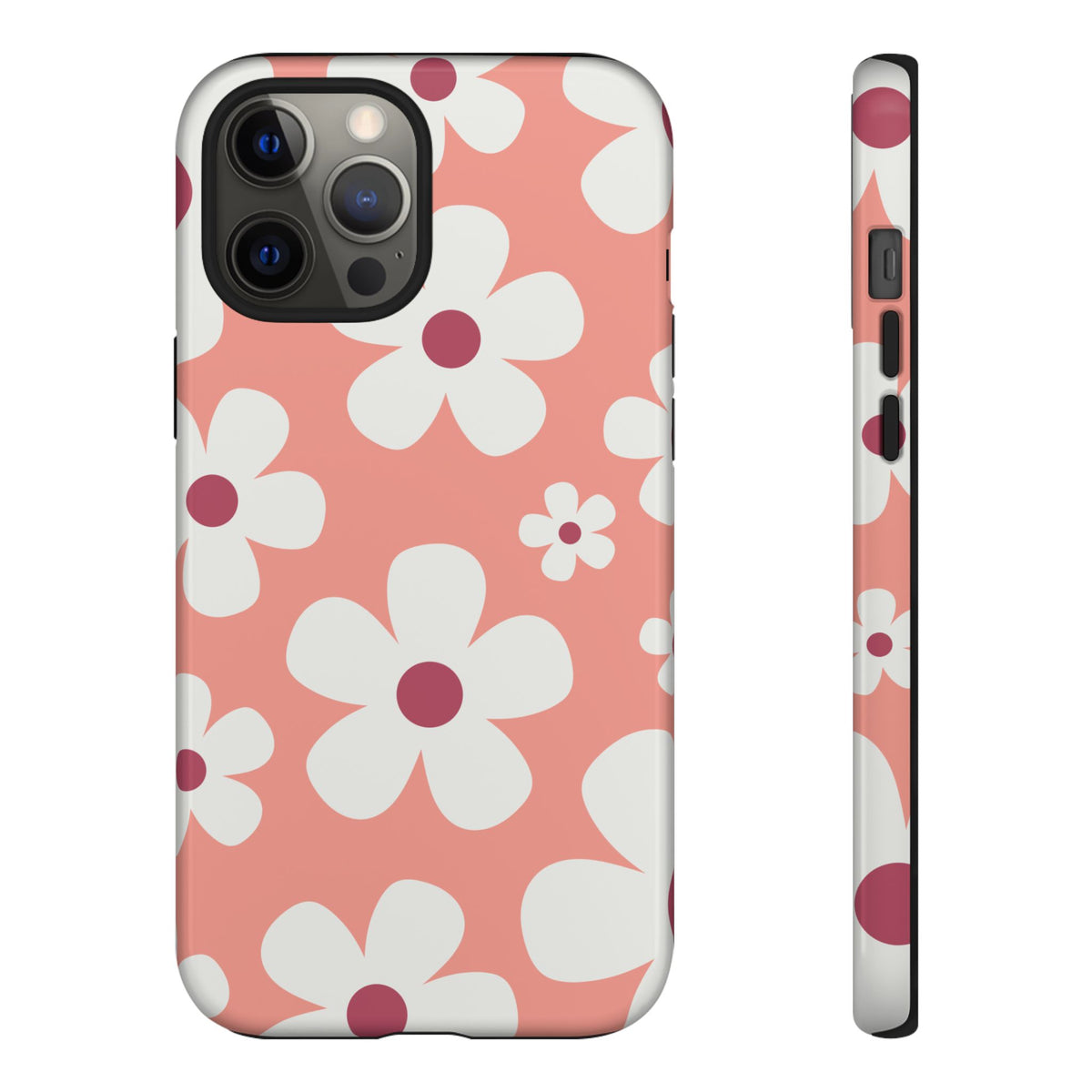 Cute Pink Daisy Pattern #2 Phone Case - Pink Phone Case - iPhone 12 Pro Max / Glossy